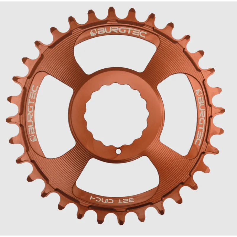 Livrare gratuită Pinion față pentru bicicletă BURGTEC Cinch Thick Thin Chainring 28T­ Kash Bronze